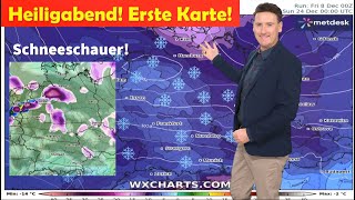 Überraschende Wetterkarte an Heiligabend Kälte und Schneeschauer Erstmal Tauwetter und Hochwasser [upl. by Nidnarb585]