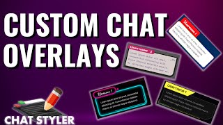 Custom CHAT OVERLAY erstellen für OBS und Streamlabs [upl. by Groark]