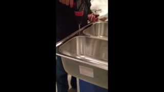 How I cut hole in kitchen steel sink using IKEA tools [upl. by Fritz]