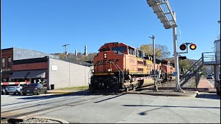 TP60  BNSF Freight Train  Northbound  154 Cars  GE C449W Locomotive  9168 amp 8467 [upl. by Ranjiv]