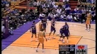 nba playoffs 1998 utah jazz v la lakers karl malone john stockton shaq kobe bryant pt1 [upl. by Solitta496]