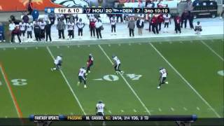 2010 Week 16  Tim Tebow downfield completions vs Texans [upl. by Brazee]