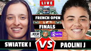 SWIATEK I vs PAOLINI J  FINALS  French Open 2024 Finals rolandgarros wta atp [upl. by Rafe]