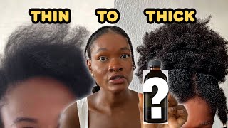 THIN TO THICK Natural Hair Watch this if you want thicker and fuller hair How to get thicker hair [upl. by Oneg995]