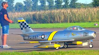 STUNNING F86 SABRE RC TURBINE JET DEMONSTRATION DISPLAY FLIGHT [upl. by Naesar461]