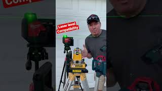 Laser level compatibilityMilwaukee DeWalt amp Bosch 😎 shorts [upl. by Edmea688]