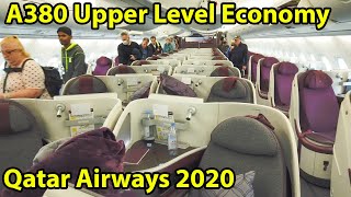 A380 Upper Deck Economy 2020 Qatar Airways [upl. by Caputto]