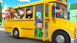 The Wheels on The Bus Song Animal Version  Lalafun Nursery Rhymes amp Kids Songs [upl. by Alidis]