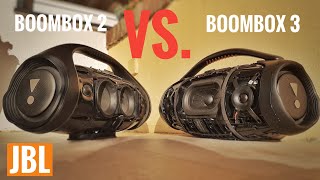 JBL BOOMBOX 3 VS JBL BOOMBOX 2 LOW FREQUENCY MODE Deep BASS TEST  100 VOL [upl. by Eoj]