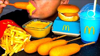 ASMR Eating Corn Dogs Cheese McDonalds Fries Jerry No Talking Mukbang Mouth Sounds [upl. by Drofdeb185]