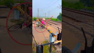 Don’t Cross The Close RailGate Shorts viralshorts Indiantrainlnfo 4kvideo [upl. by Harhay]