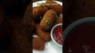 Crispy Veg Cutlet Recipe  Perfect TeaTime Snack shorts food ytshorts [upl. by Aihsei]