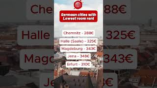 Planning to study in Germany in 2024Save this list of cities with the highest amp lowest room rents [upl. by Rodgers]