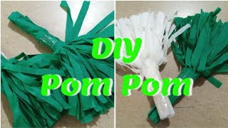 How to make Pom Pom with crepe paper DIY Pom Pom easy pom pompapercraft diycrafts diy pompom [upl. by Marylee754]