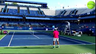 Mischa Zverev Citi Open 2018 Practice [upl. by Nylave701]