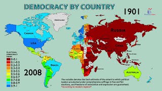 The Spread of Democracy 19002021 [upl. by Kcinimod]