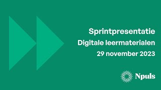 Sprintpresentatie Digitale Leermaterialen 29 november 2023 [upl. by Trutko]