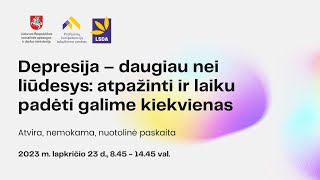 Depresija — daugiau nei Iiūdesys atpažinti ir Iaiku padėti galime kiekvienas atvira paskaita [upl. by Halley]