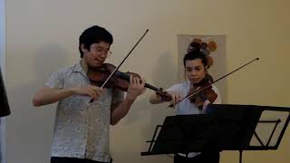 Romanza Andaluza by Sarasate arr for Two Violins  Lockdown Violin Duo Competition [upl. by Helfand]