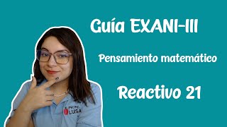 Guía EXANIIII  Pensamiento Matemático  ¿Cuál es la probabilidad de que un sustentante obtenga [upl. by Saphra229]