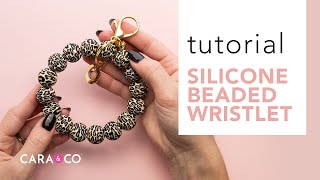 Tutorial  DIY Silicone Beaded Wristlet Keychain [upl. by Maziar]