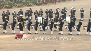 Indian Navy band performs at Beating Retreat ceremony Delhi [upl. by Yemar]