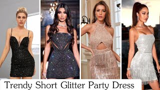 Trendy Short Glitter Party Dress Styles  Women Fashion Dress Ideas FashionFabulouszt8ug [upl. by Wahl403]