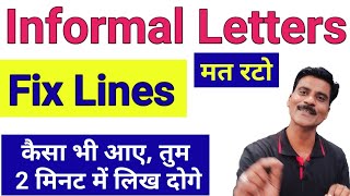 Informal Letters Format and Fix lines  Letter for class 10119  How to write letter in English [upl. by Yrod]