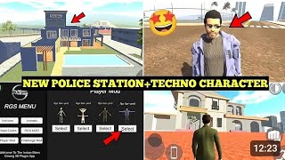 New police station upgraded in Indian bike driving 3d game new update😱Techno characterYT SAWAN 444 [upl. by Chuch]