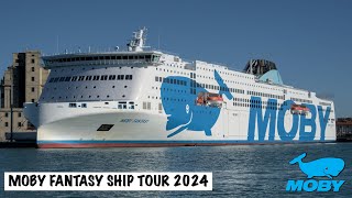 Moby Fantasy Ship Tour 2024  Olbia  Livorno  Moby Lines [upl. by Sivad679]