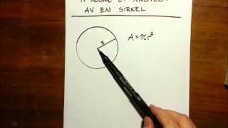 Geometri  Å regne ut areal og omkrets av en sirkel [upl. by Currey545]