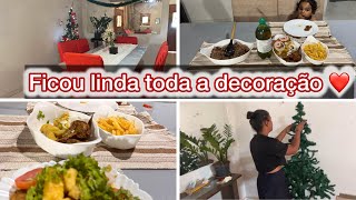 FIZ UMA MESA POSTA PARA JANTAR COM MEU AMOR  DECORANDO A CASA PARA O NATAL PARTE 1 ficou lindo 🤩 [upl. by Portie]