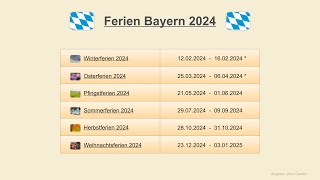 Ferien Bayern 2024 [upl. by Arun546]