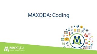 Coding qualitative data with MAXQDA 2018 [upl. by Anailuj]