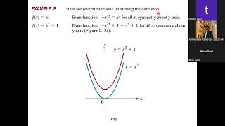 calculus EvenOdd Functions Symmetry about Y amp Xaxis natural Domain graph  Part 1 [upl. by Ativ758]