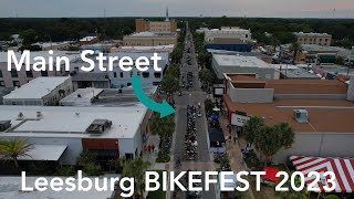 Leesburg Bikefest 2023 Day 1 Main Street a LITTLE RAIN WONT STOP US [upl. by Padegs]