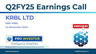 KRBL Ltd  Q2FY25  Earnings Conference Call  earningcall concall krbl [upl. by Aciemaj]