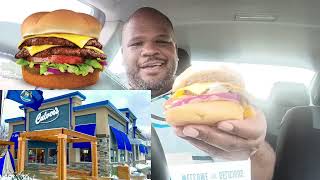 Culvers Double Deluxe Burger MalcolmRichmondVlog [upl. by Nosnej]