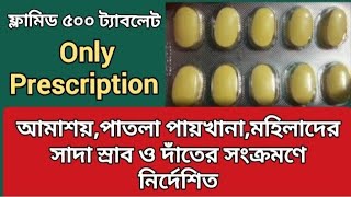 ফ্লামিড  আমাশয়পাতলা পায়খানা ও দাঁতের সংক্রমণে নির্দেশিত  Flamyd 500 Tablet  Incepta Pharma Ltd [upl. by Auqenahc820]