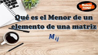 Qué es el Menor de un elemento de una matriz [upl. by Airt]