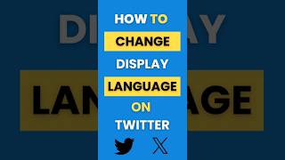 How Do I Change Display Language on Twitter X [upl. by Kcinomod]