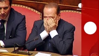 Video Berlusconi piange fiducia al Governo ma fra le lacrime [upl. by Florencia]