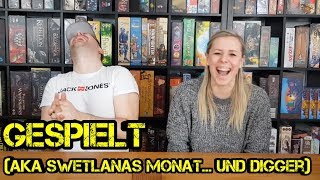 Gespielt aka Swetlanas Monat  und Digger  Folge 7  Brettspiele  Boardgame Digger [upl. by Ynnattirb524]