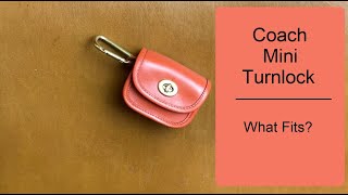 Coach Mini glove tanned Leather Turnlock Pouch PurseWhat Fits Asmr [upl. by Hardej]