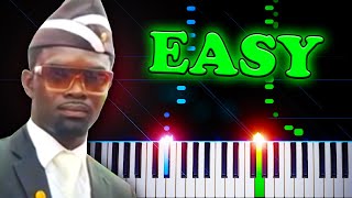 Astronomia Coffin Dance  Easy Piano Tutorial [upl. by Foushee]