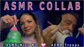 ASMR Collab ASMRMissMi  ASMRtroops  1hr Layered and Soothing ASMR Sounds Collaboration Pt2 [upl. by Schnorr]