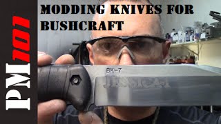 Modding Knives For Bushcraft Use  Preparedmind101 [upl. by Ymmak]