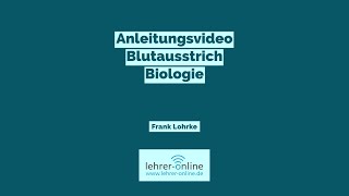 Blutausstrich Anleitungsvideo  Biologie [upl. by Pinto]