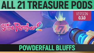 Slime Rancher 2  All 21 Treasure Pods  Powderfall Bluffs 030 [upl. by Tenay]