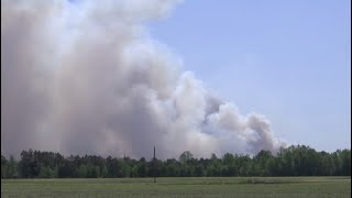 Raw video Fire impacting 7000 acres at Croatan National Forest [upl. by Ramoj851]